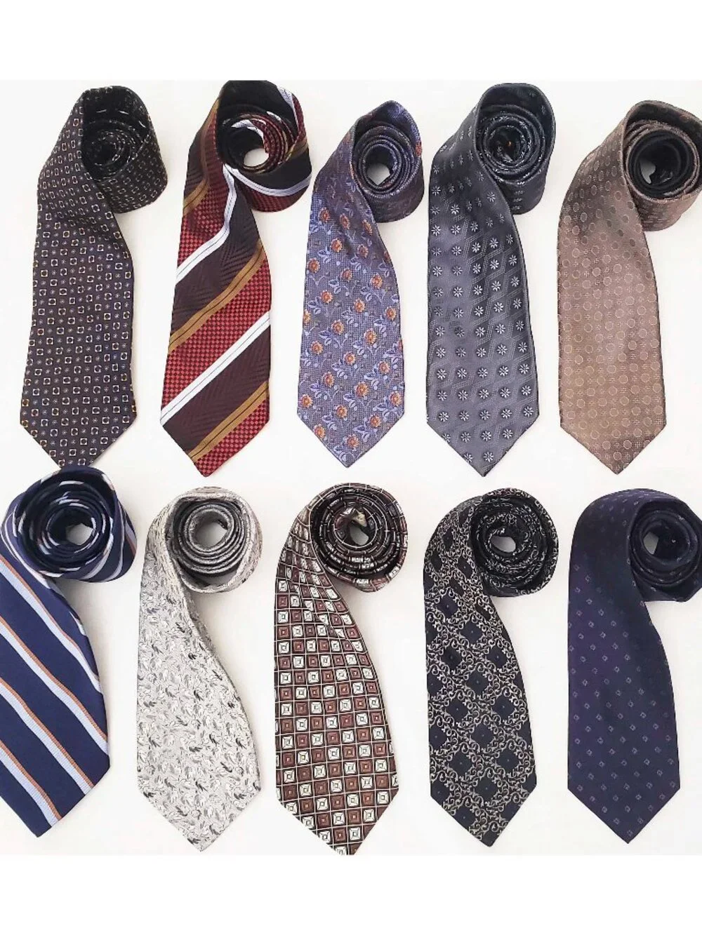 Lot Bundle of 10 Men's Designer Ties Zegna Sulka Isaia Ted Baker Brooks Brothers